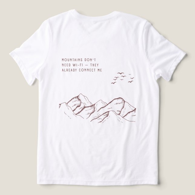 T-shirt En Tri-matière Offline in the Mountains – Digital Detox (Design Verso)