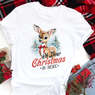 T-shirt En Tri-matière Oh Cerf Noël Est Là Noël Rétro
