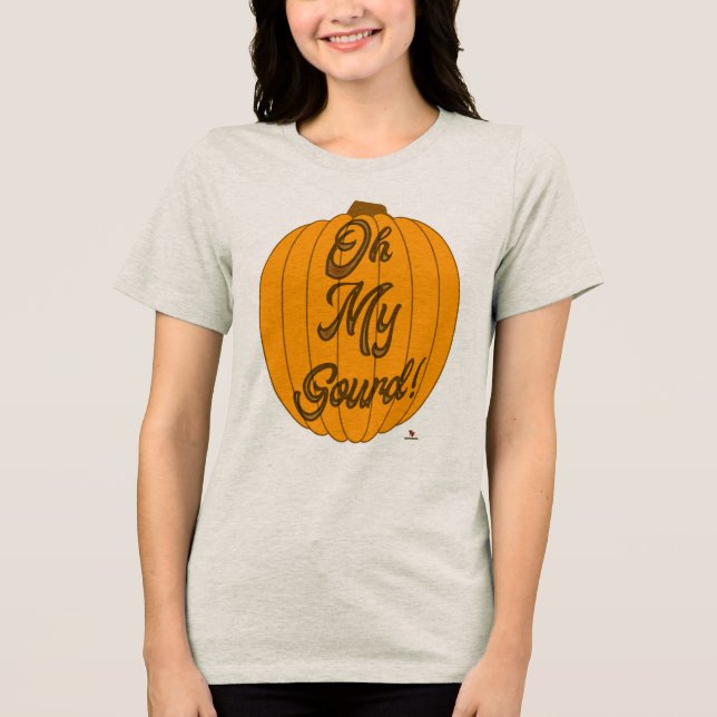T-shirt En Tri-matière Oh My Gourd Fall Citrouille Art Slogan (Recto)