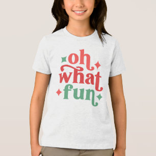 T-shirt En Tri-matière Oh What Fun - Festive Holiday Typographie