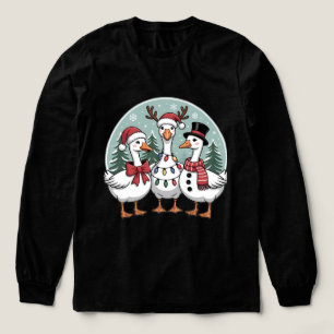 T-shirt En Tri-matière Oie de Noël Vintage-rétro