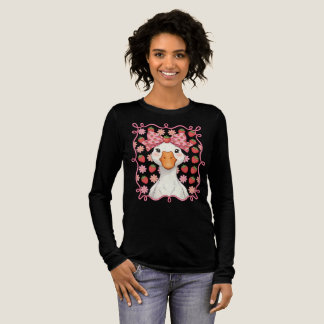 T-shirt En Tri-matière Oie fraise femme été noeud