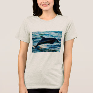 T-shirt En Tri-matière Ombre de la mer : le dauphin noir