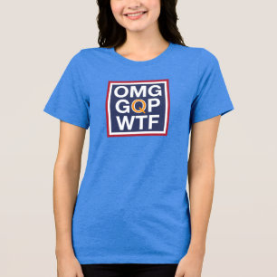 T-SHIRT EN TRI-MATIÈRE OMG GQP WTF