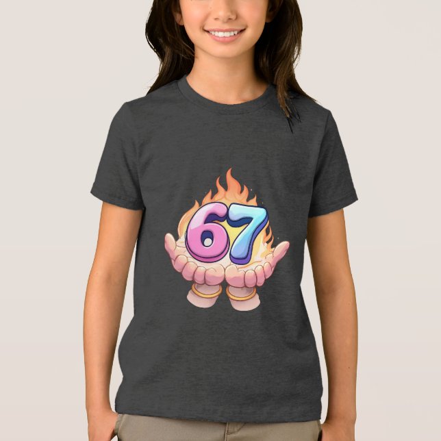 T-shirt En Tri-matière Open Hands Holding 67 Trend Design (Recto)