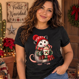 T-shirt En Tri-matière Opossum Festif de Noël