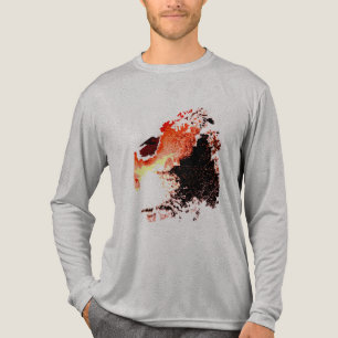 T-shirt En Tri-matière Orange Black Jaune Abrite Peinture Splashes Petits