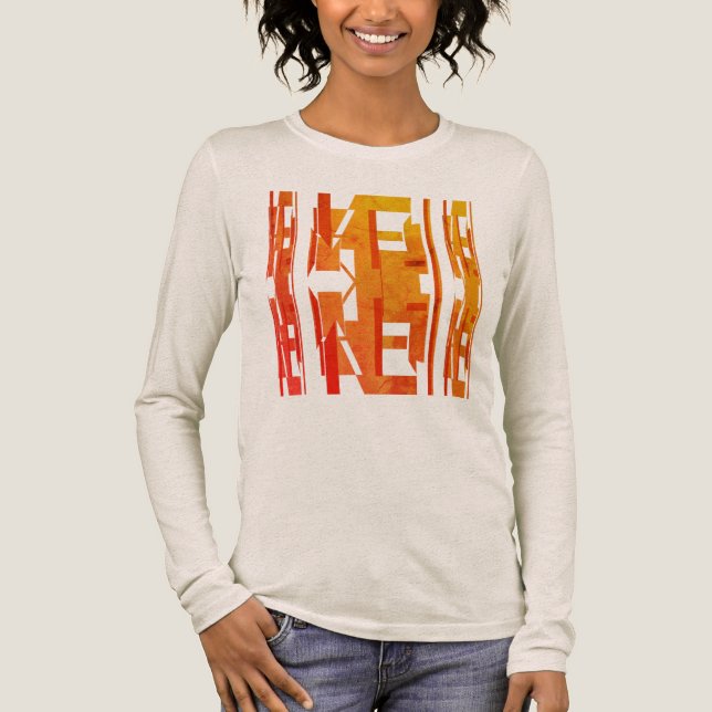 T-shirt En Tri-matière Orange Gold Tons Vertical MCM (Recto)
