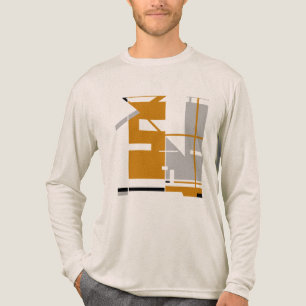 T-shirt En Tri-matière Orange Grey sur violet Geometry Abstract Design