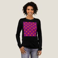 Orange On Purple Pois Design Motif