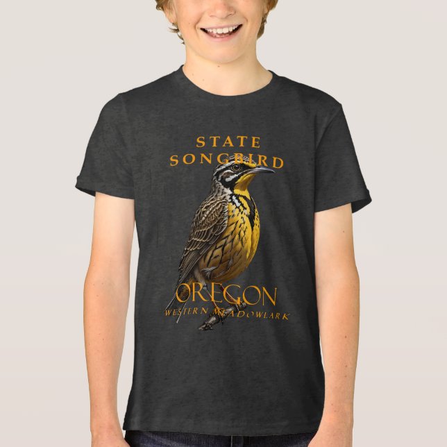 T-shirt En Tri-matière Oregon Territory Songbird The Western Meadowlark (Recto)