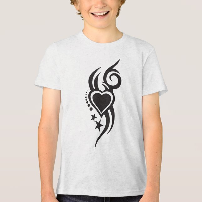 T-shirt En Tri-matière Ornamental Floral Heart Tattoo  (Recto)