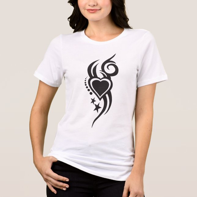 T-shirt En Tri-matière Ornamental Floral Heart Tattoo  (Recto)