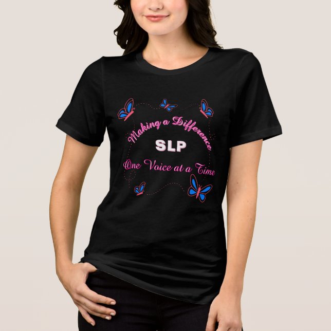 T-shirt En Tri-matière Orthophoniste Conception Papillon (Recto)