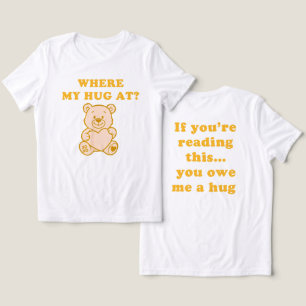 T-shirt En Tri-matière Où est mon câlin – Ours en peluche rétro jaune drô