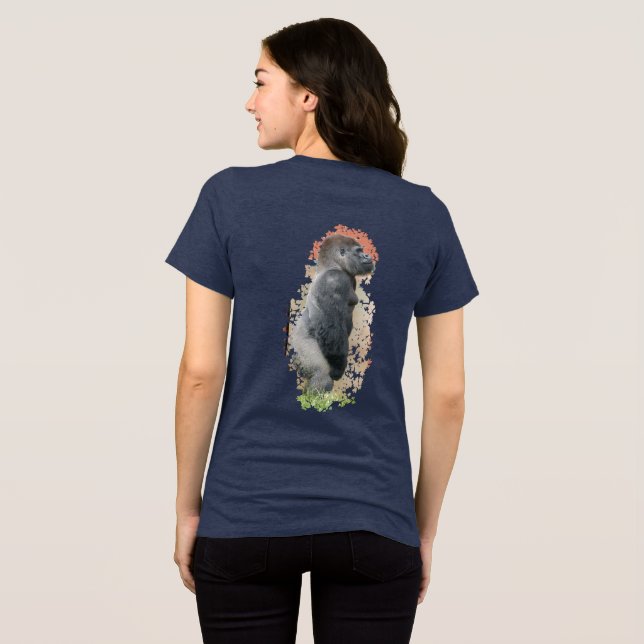 T-shirt En Tri-matière Oumbi debout – Force de dos argenté (Verso intégral)