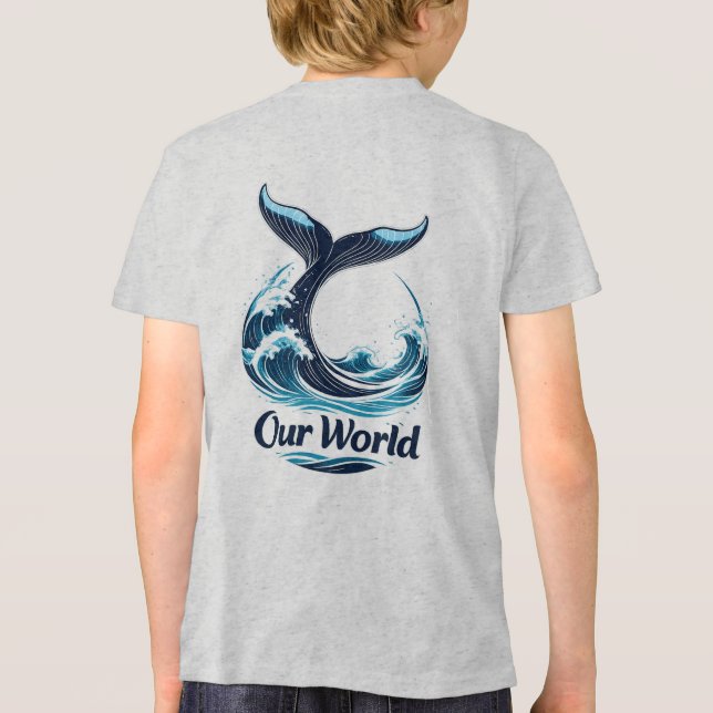 T-shirt En Tri-matière Our World Whale Tail Ocean Conservation (Verso)