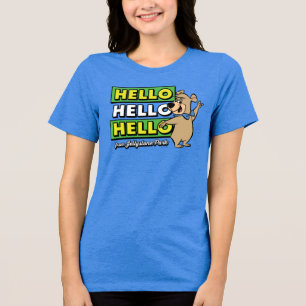 T-shirt En Tri-matière Ours Boo Boo Bonjour Bonjour Bonjour De Jellystone