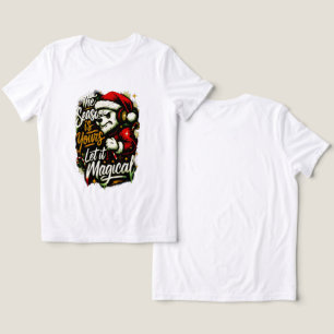 T-shirt En Tri-matière Ours de Noël DJ Mode Féminine de Vacances Edgeante