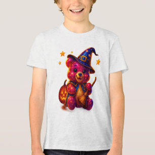 T-shirt En Tri-matière Ours en peluche Halloween pour enfants sorcière 