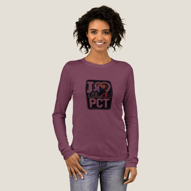T-shirt En Tri-matière Pacific Crest Trail PCT long sleeve women's shirt  (Recto complet)