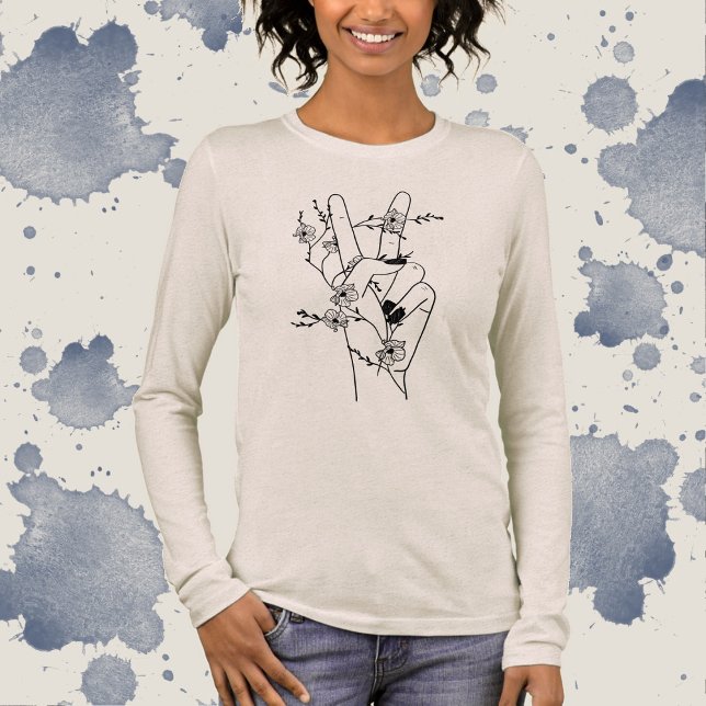 T-shirt En Tri-matière Paix et fleurs (Créateur téléchargé)