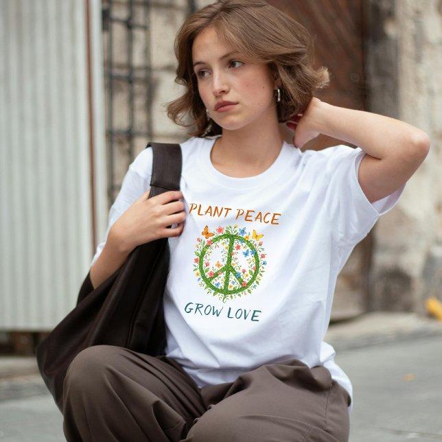 T-shirt En Tri-matière Paix plante (Créateur téléchargé)
