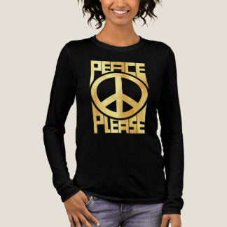 T-shirt En Tri-matière Paix s'il vous plaît Lettre dorée douce