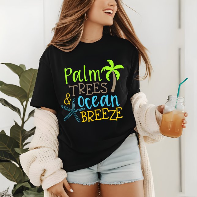 T-shirt En Tri-matière 'Palm Trees & Ocean Breeze' Été Tropical (Créateur téléchargé)
