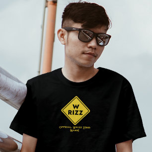 T-shirt En Tri-matière Panneau d'avertissement W rizz Meme Citation drôle