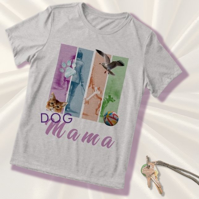 T-shirt En Tri-matière Panneaux de brosse Dog Mama tendance (Créateur téléchargé)