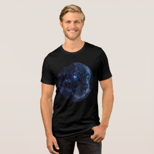 T-shirt En Tri-matière Panthère Cosmique aux Yeux Bleus Brillants