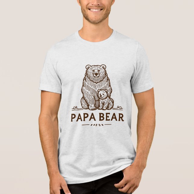 T-shirt En Tri-matière Papa Bear (Recto)