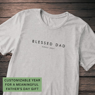 T-shirt En Tri-matière Papa béni Fête des Pères Année personnalisée Moder
