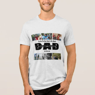 T-shirt En Tri-matière Papa, on t'aime – Fête des Pères 6 Photo Collage