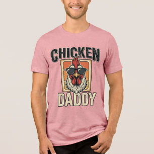 T-shirt En Tri-matière Papa Poule Chemise Drôle de Coq Vintage Vectoriell