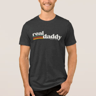 T-shirt En Tri-matière Papa Réel, Style Rétro de Paternité