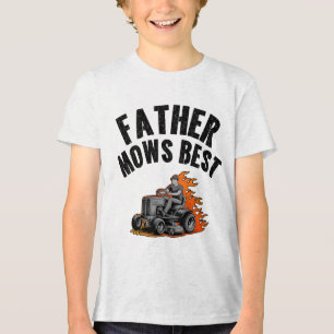 T-shirt En Tri-matière Papa Tonde le Mieux Drôle Papa Feu Flamme Tonte de