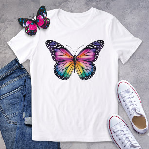 T-shirt En Tri-matière Papillon arc-en-ciel vif