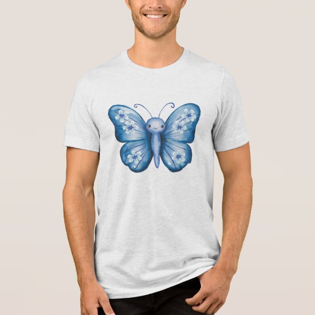 T-shirt En Tri-matière Papillon bleu (Recto)