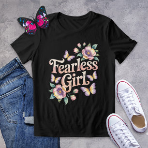 T-shirt En Tri-matière Papillon de fille sans peur et chemise florale