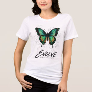 T-shirt En Tri-matière Papillon Éthéré "ÉVOLUER"