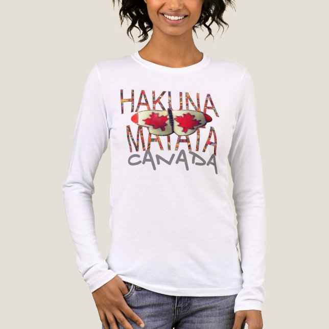 T-shirt En Tri-matière Papillon Hakuna Matata Canada | Abstrait de drapea (Recto)