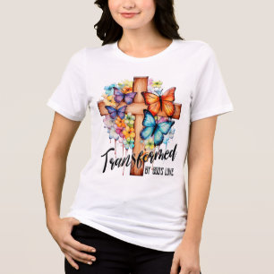 T-shirt En Tri-matière Papillon inspiré/Croix florale