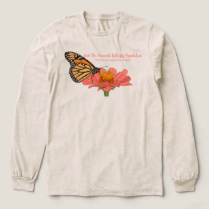 T-shirt En Tri-matière Papillon monarque sur une Zinnia
