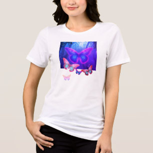 T-shirt En Tri-matière Papillons de couleurs vives sur l'avant et le dos