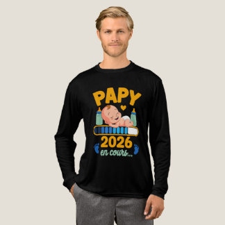 T-shirt En Tri-matière Papy 2026 Idée Annonce Grossesse Futur Grand-Père