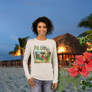 T-shirt En Tri-matière Paradis Tropical Aloha Personnalisé Double Côté