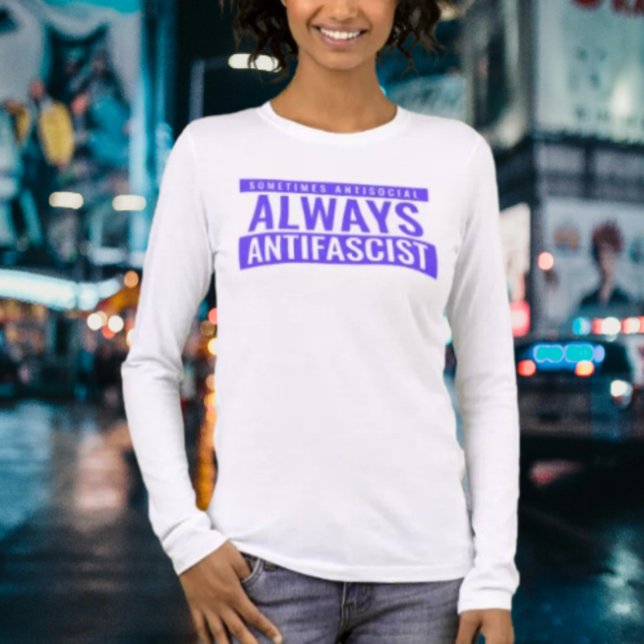 T-shirt En Tri-matière Parfois antisocial toujours antifasciste (Créateur téléchargé)