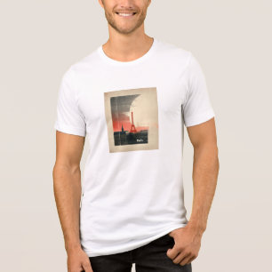 T-shirt En Tri-matière Paris, France - Graphique inspiré des années 1960